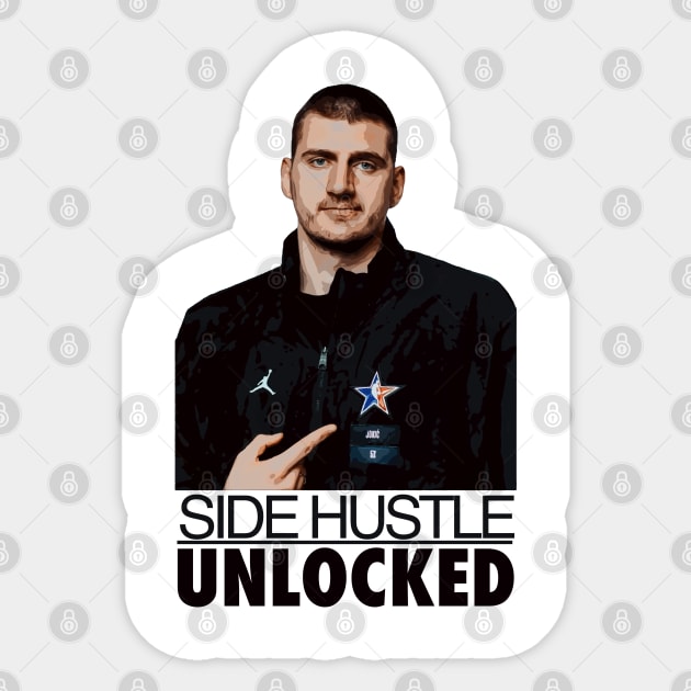 Nikola Jokic Side Hustle Sticker by Playful Creatives